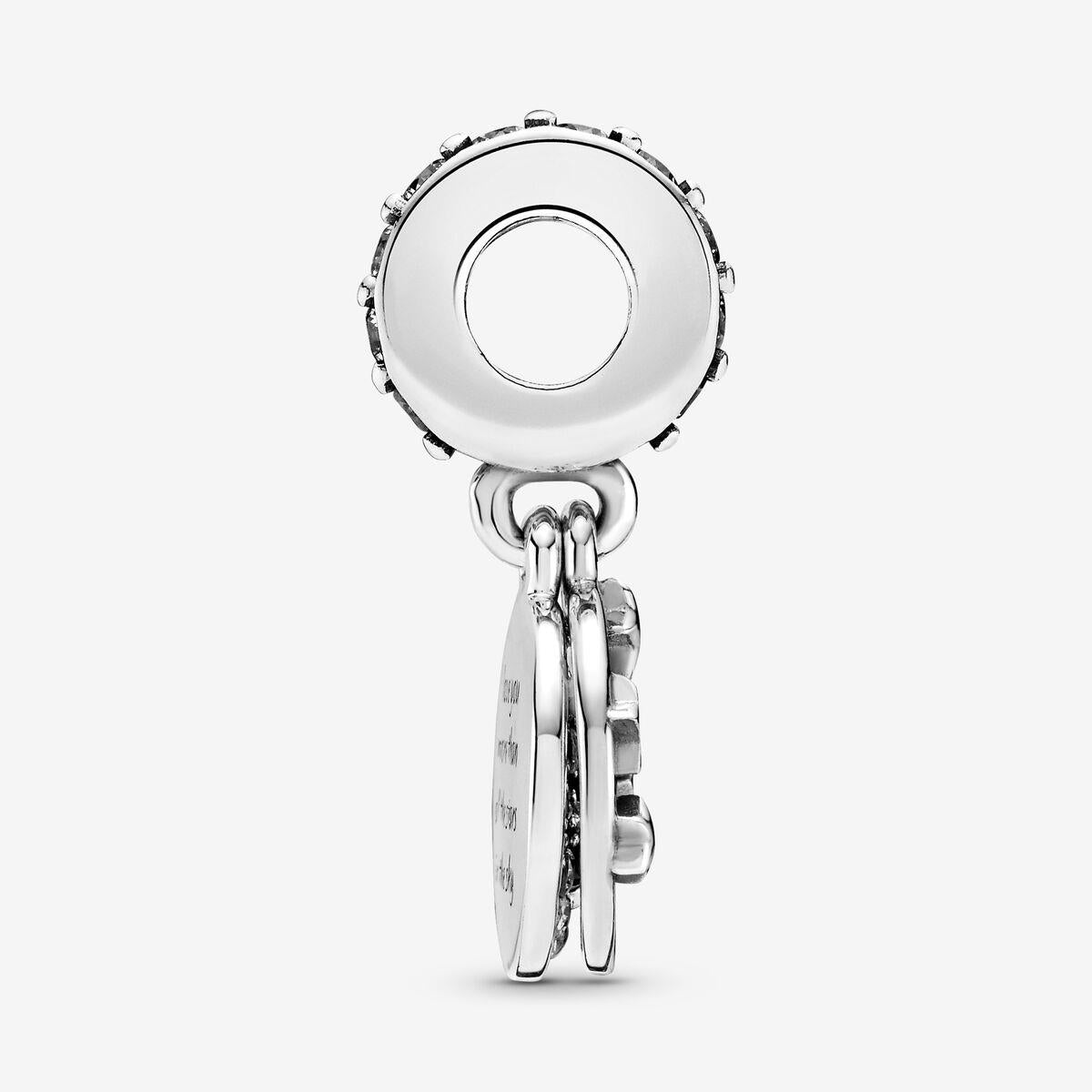 Blue Night Sky Crescent Moon & Stars Dangle Charm Blue Night Sky Crescent Moon & Stars Dangle Charm